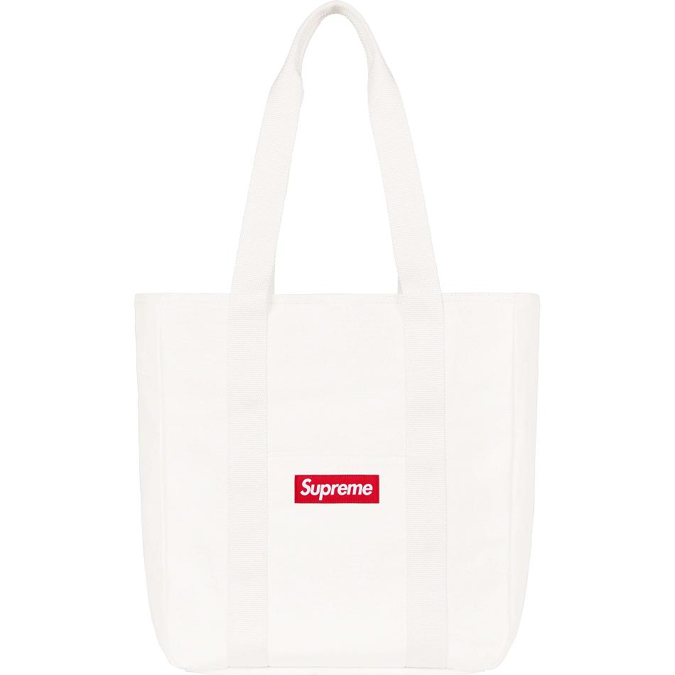 Bolsas Supreme Lona Tote Blancas | CL168MA