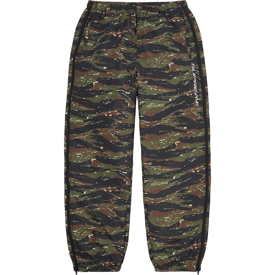 Pantalones Supreme Full Zip Baggy Warm Up Pant Verde Camuflaje | CL428MA