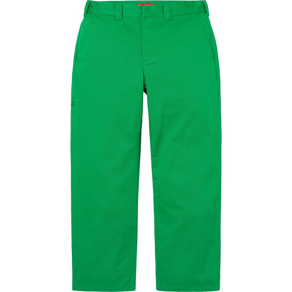 Pantalones Supreme Trabajo Pant Verde | CL418HK