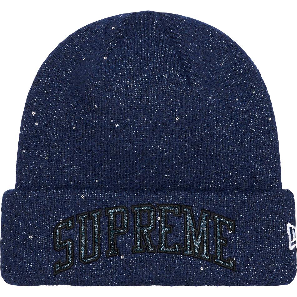 Sombreros Supreme New Era® Metallic Arc Beanie Azul Marino | CL145EX