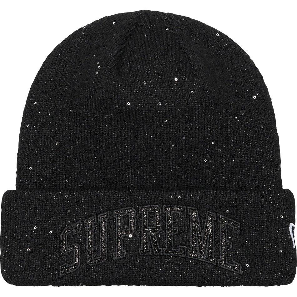 Sombreros Supreme New Era® Metallic Arc Beanie Negras | CL146RW