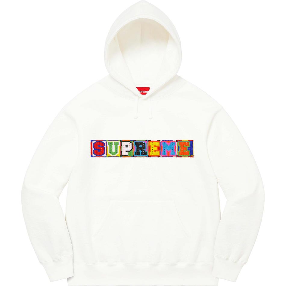 Sudaderas Supreme Beaded Encapuchado Blancas | CL272MA