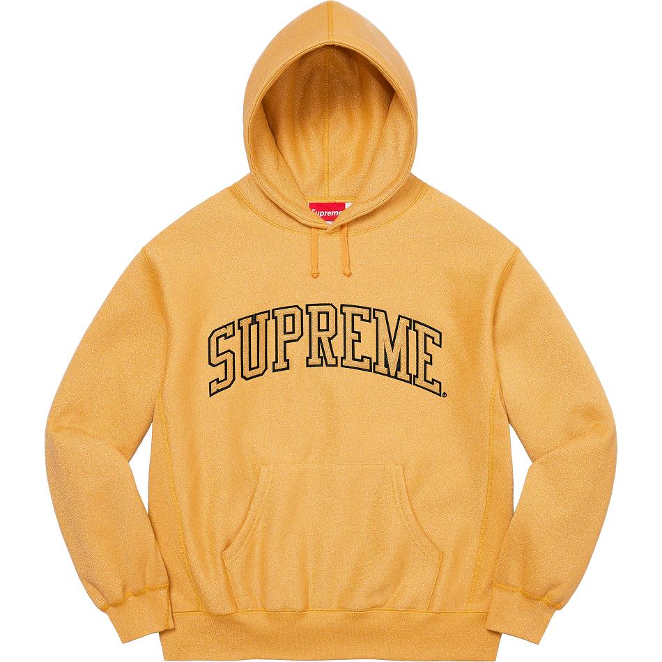 Sudaderas Supreme Glitter Arc Encapuchado Doradas | CL297NB