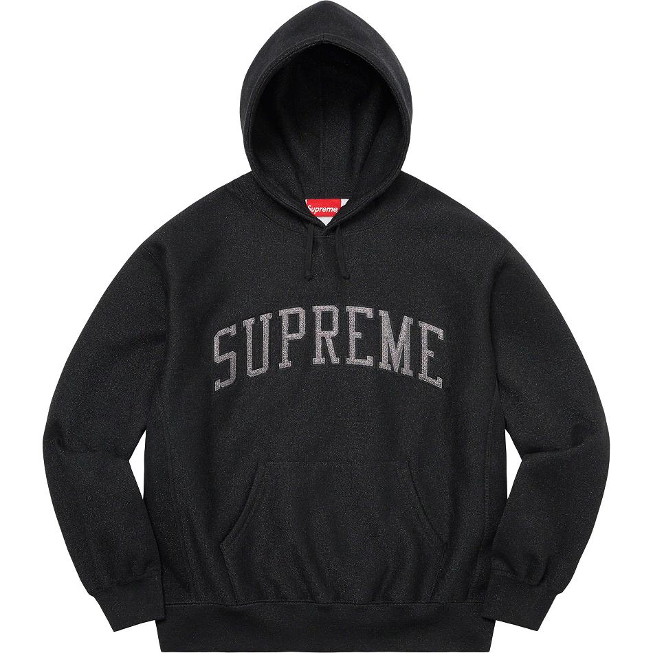 Sudaderas Supreme Glitter Arc Encapuchado Negras | CL298MA