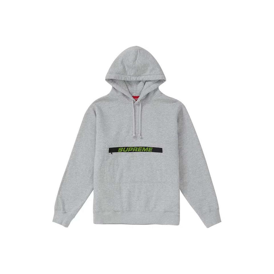 Sudaderas Supreme Zip Pouch Encapuchado Gris | CL253UT