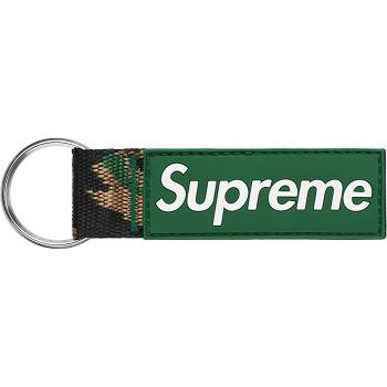 Accesorios Supreme Webbing Keychain Verde | CL184HK