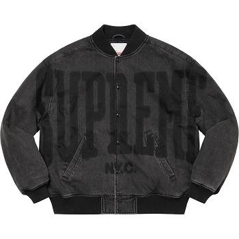 Jassen Supreme Washed Knockout Denim Varsity Negras | CL439AP