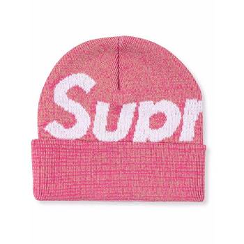 Sombreros Supreme Big Logo Beanie Rosas | CL112CE