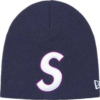 Sombreros Supreme New Era® S Logo Beanie Azules | CL149UT