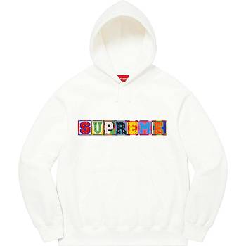 Sudaderas Supreme Beaded Encapuchado Blancas | CL272MA