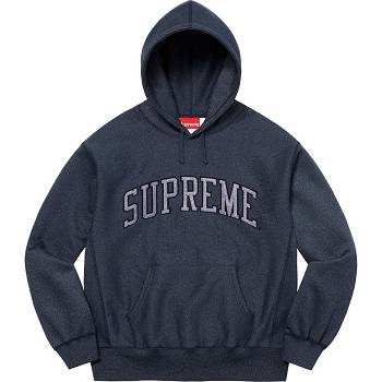 Sudaderas Supreme Glitter Arc Encapuchado Azul Marino | CL295VD